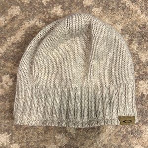 Oakley Cream Knit Beanie Fleece Lined